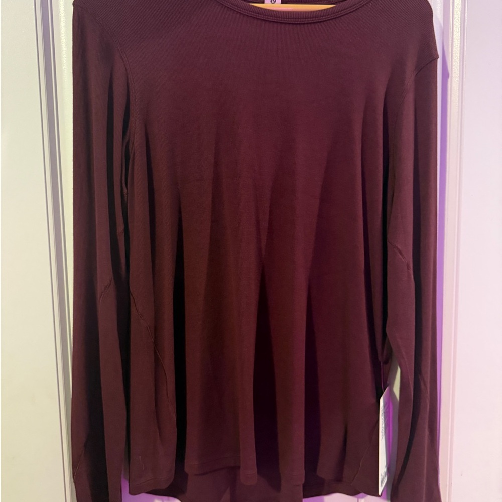 Lululemon Athletica Hold Tight Long Sleeve - Garnet size 16 NWT